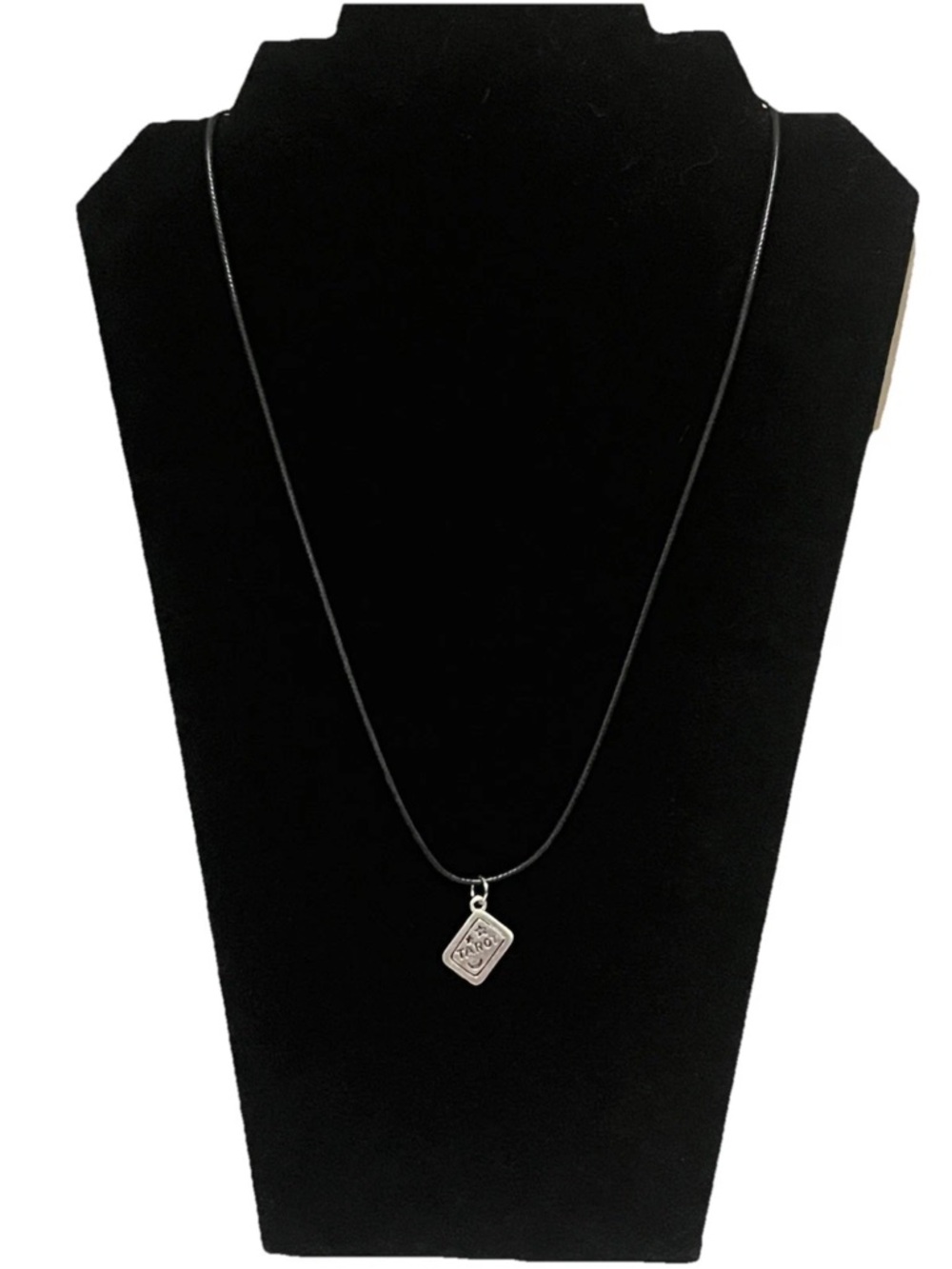 Wicca Silver Tarot Card Pendant Necklace Fortune Teller Mystic Jewelry
